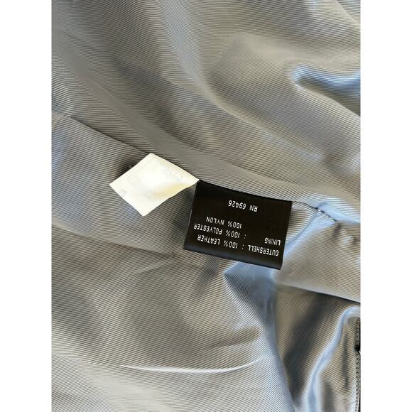 Vintage Wilsons Belted Leather Jacket Black Tie Waist Women's size Medium Edgy - Picture 14 of 14